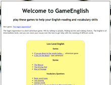 Tablet Screenshot of gameenglish.com